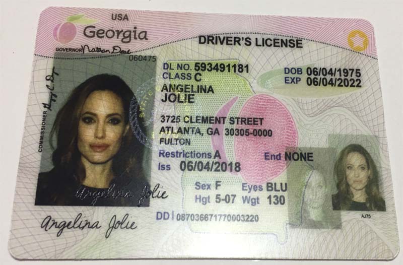 Fake Driving License - Georgia
