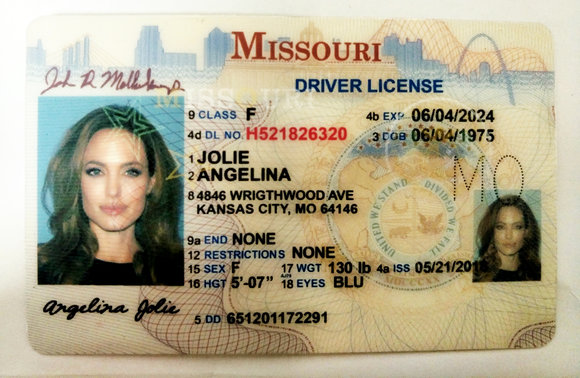 Fake Driving License - Missouri