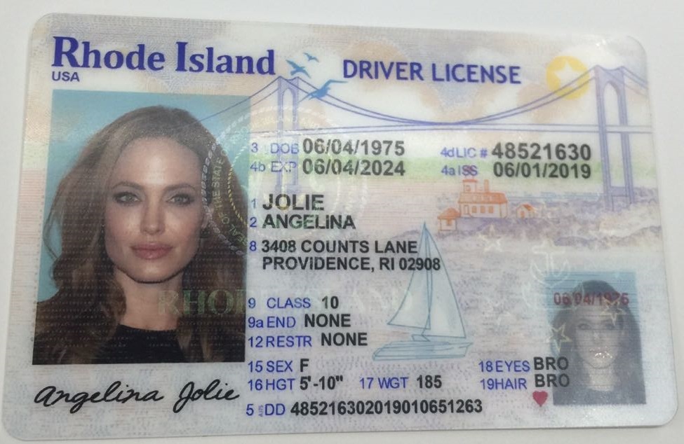 Fake Driving License - Rhode Island